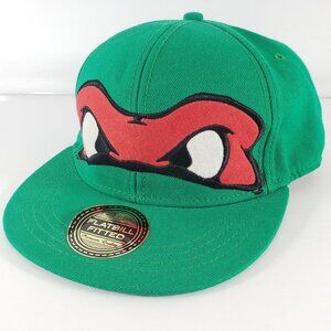Nickelodeon Teenage Mutant Ninja Turtles Hat - Raphael Flat Bill Cap w/ Sticker